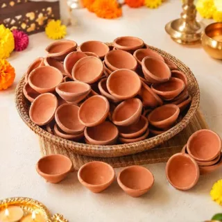 Premium Handmade Clay Diyas for Puja & Festivals